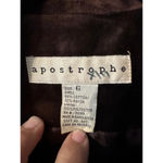 Apostrophe Vintage  Brown Velvelt doule breasted fitted Blazer 6 Cotton blend Photo 3