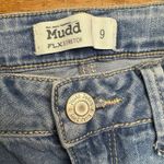 Mudd  Skirt Juniors‎ Sz 9 FLX Stretch Denim Mini Distressed Stretch Jean Raw Hem Photo 1