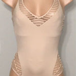 Kenneth Cole nude crochet swimsuit. Photo 0