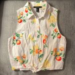 Forever 21 Fruit Print Tie-Front Shirt Photo 1