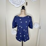 Anthropologie Postmark Navy & Off White Jasmine Floral Top Size Small Photo 8