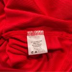 Haute Monde ‎ Red Stretch Ribbed Jersey Knit Side Slit Bodycon Scoop Maxi Dress S Photo 9