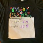 Festive Black Merry Christmas Women's Long Sleeve Tee XXL 20 100%cotton Photo 2