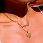 Gold heart with high quality zirconia Photo 2