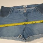 Motherhood  Maternity Cotton Light Blue Jean Shorts Photo 2