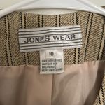 Jones Wear Tan and Gold Striped Tailored Blazer / Suit Jacket Photo 1