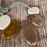 Ro & De  Crushed Velvet soft pink tank top with statement necklace. Photo 3