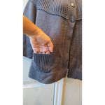 Apt. 9   Womens Beige Short Sleeve A-line cropped Cardigan w 3 Buttons Size Medium Photo 3