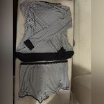 Shimera Black and White Striped Pajama Set Size M Photo 1