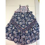 American Eagle  Outfitters XS Halter Dress Blue Floral Boho Mini Photo 1