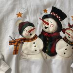 Singing Snowmen Sweatshirt White Size M Photo 1