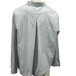 COS  blue striped collared button up shirt Photo 6