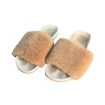 Jenni Kayne Shearling Slide Sandals Natural 40 Tan Size 10 Photo 0