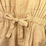 L'Academie Kaisi Romper Cotton Tie Waist Gauze Tan Khaki Utility Small EUC Photo 8