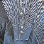 J.Crew Bib Popover Stripe Long Sleeve Shirt Photo 4