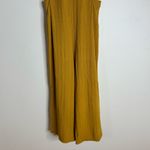 Sienna Sky  Jumpsuit Sleeveless W/ Pockets Wide Leg Knit mustard yellow tan small Photo 4