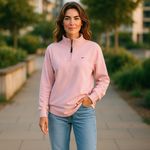 Vineyard Vines Womens Pullover Sz S Light Pink Target Quarter Zip Athletic Photo 1