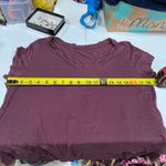 Latched Mama Burgundy Boyfriend Breastfeeding Nursing Tshirt VNeck Small *PLAY* Purple Photo 4