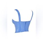House Of CB NWT Melissa Cornflower Blue Vegan Leather Corset Top Size M Photo 9