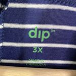 Dip Navy Blue White Striped Cowl Neck Long Sleeve Top Women's Plus Size 3X NWOT Photo 4