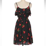 Modcloth Black Cherry Print Sundress Mini Dress Pinup Rockabilly Size Medium M Photo 3