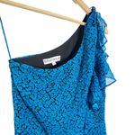 Karina Grimaldi  Revolve Tana Blue Ruffle Mini Dress One Shoulder Photo 2