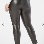 JustFab Faux Leather Lace-Up Leggings size 1X new Photo 1