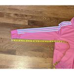 Adidas Pink White Full Zip Classic Stripe Track Activewear Jacket Size Medium Photo 8