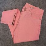 Lilly Pulitzer Pants Womens 4 Coral Pink Denim Jeans Worth Skinny Mini Zip Photo 0