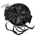 Fascinator Headband Hat in Black​​​ Black Photo 0