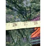 Free People  Floral Sheer Mock Neck Peplum Blouse Green Blue Size Medium Photo 6