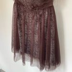 Alfred Angelo strapless formal dress brown lace women’s size 12 prom dance Y2K Photo 9