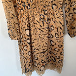 White House | Black Market Leopard Print Lace Trim Dress Size 0 Photo 8
