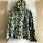 Sigrid Olsen  Full Zip Hoodie Jacket Paisley Lime Life Floral Pocket Green Medium Photo 5