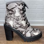 Madden Girl Like New!  Snakeskin Heeled Booties Photo 1