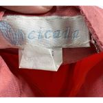 Cicada Strapless Red Silk Dress Fit & Flare Cocktail Formal USA Made Med Orange Photo 6