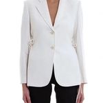 Theory  Admiral Crepe Lace-Up Blazer - Ivory/Off-White Size 0 Photo 0