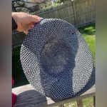 Vintage Woven Hat Black & White Photo 2