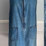 Vintage 90s Jumper Sleeveless Tank Denim Dress Casual Summer Crewneck Size L Blue Size L Photo 0
