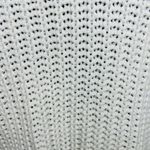 Love Tree  Sz Small Cable Knit Crop Slouchy Fit White Sweater Distressed Fringe Photo 9