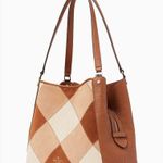 Kate Spade  Leila Triple Compartment Patchwork Suede Brown Medium Shoulder Bag Photo 13