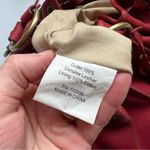 Aqua Madonna Red Leather Bucket Drawstring Bag Photo 12