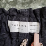 Topshop  Paperbag Black High Waist Denim Shorts Photo 3