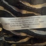 Onque Casual Shirt Womens Size L Black Gray Textured Striped 3/4 Sleeve Buttons Size L Photo 7