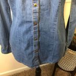 Forever 21 Chambray Multicolor Spiked Snap Button Down Shirt M Photo 5