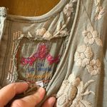 Johnny Was  light green & cream floral embroidered mini dress Photo 1