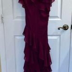 Ralph Lauren NWT Purple Ruffle-Trim Crinkle Georgette Gown dress w flutter skirt Photo 4