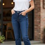 RE/DONE 70s High Rise Stove Pipe Jeans Women's Size 28 Straight Leg Button Fly Photo 0