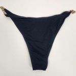 l*space L* Van Damme Bikini Bottom Bitsy in Black Size Large Gold Chain NWOT Photo 3