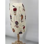 Talbots Vintage 90s Pencil Skirt Hot Air Balloon Print Cotton Ivory NEW Womens 8 Photo 4
